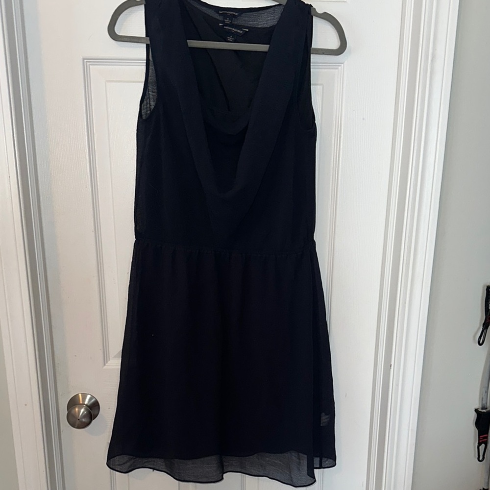 Banana Republic Blue Cowl Neck Sleeveless Midi Dress
